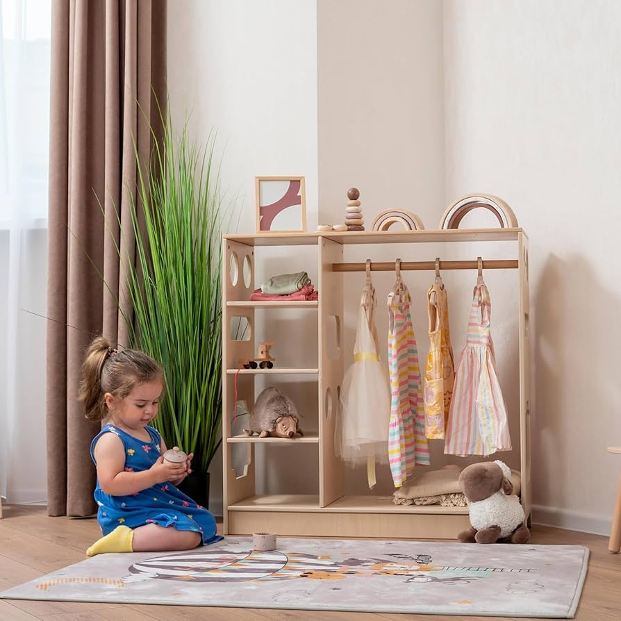 Amazon.co.jp: オープンウッド製の子供用洋服ダンス